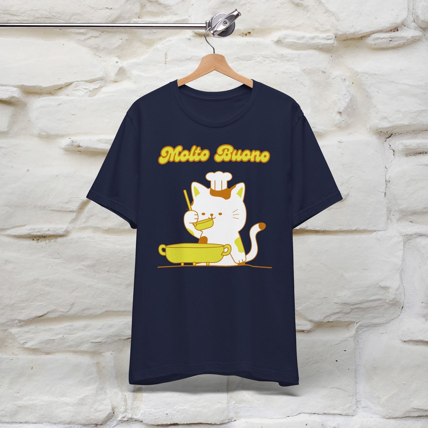 “Molto Buono Cat T-Shirt | Italian-Inspired Cat Shirt for Men & Women | 100% Cotton”