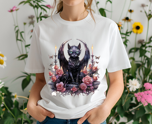 ''Love And Hope'' Cat T-shirt for Women 100% Cotton* - Nunu&Miao Studio