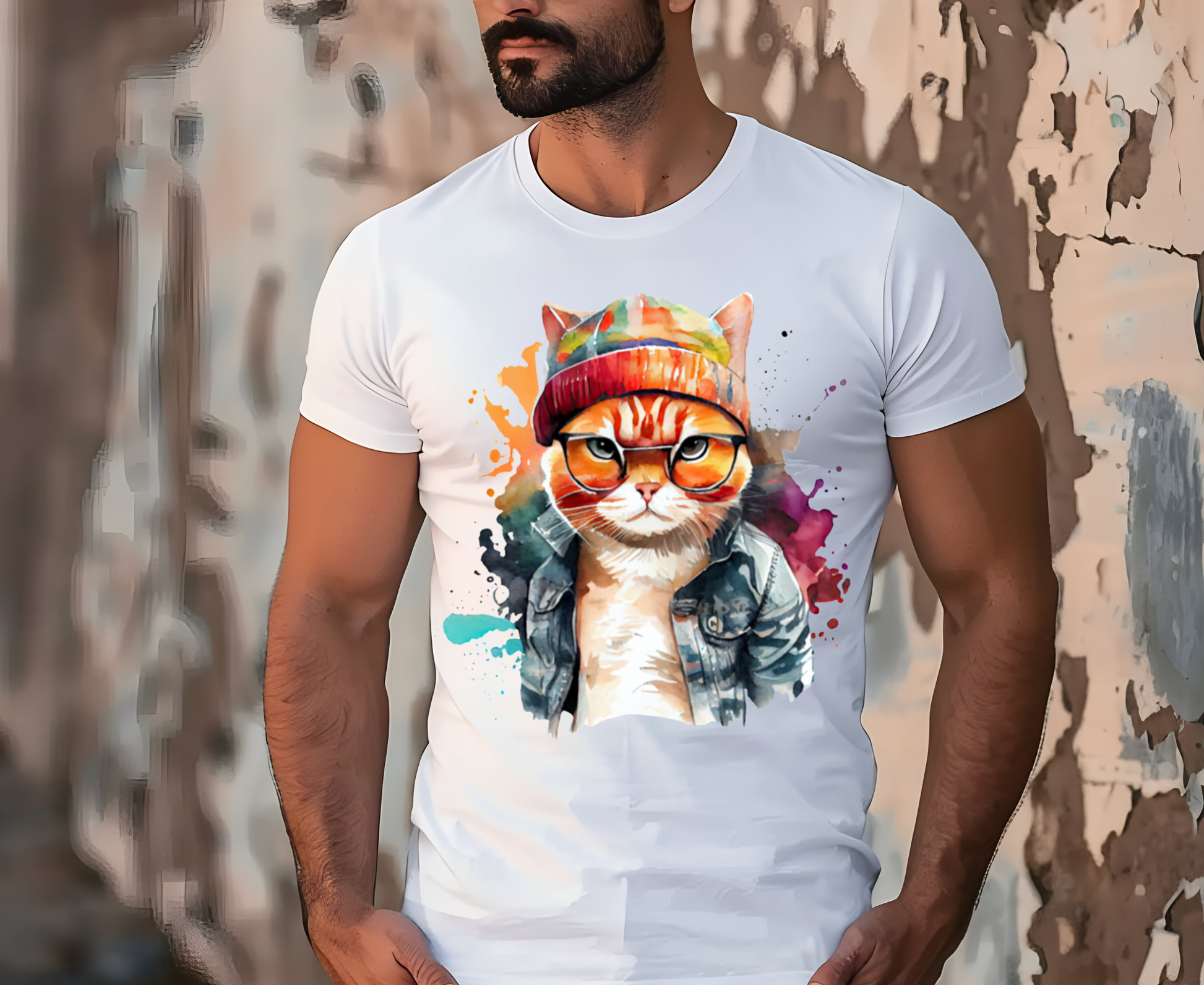 ''Don't Mess with Me Cat'' T-shirt for Man 100% Cotton. - Nunu&Miao Studio