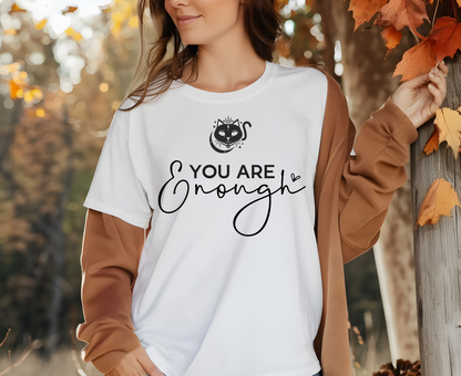 ''You Are Enough'' T-shirt for Women 100% Cotton* - Nunu&Miao Studio